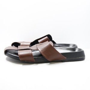 Tatami Birkenstock Fussbett Brown Leather Sandals - 10-10.5/EUR 43